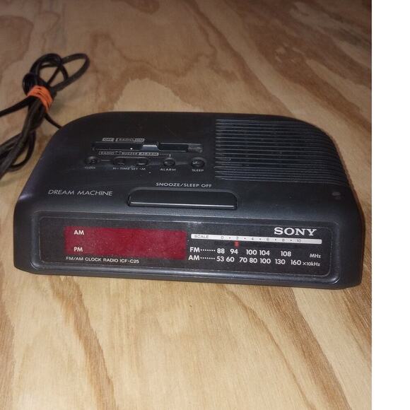 Vintage Sony Working ICF-C25 Radio Alarm Clock - Picture 1 of 3